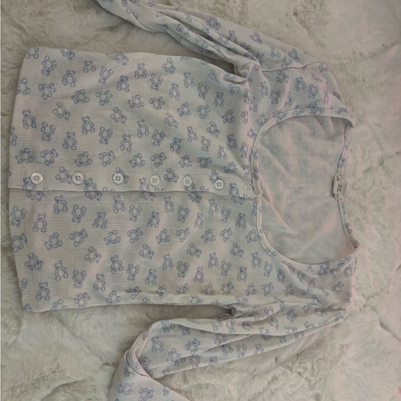 Aeropostale Blue and White Fitted Button Down Shirt - Picture 1 of 6